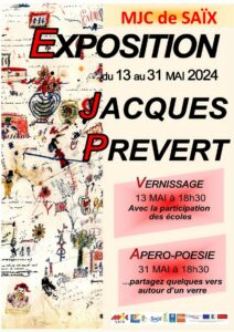 Exposition consacrée à Jacques PRÉVERT