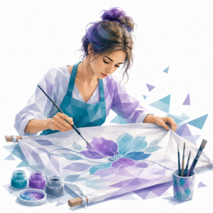 Peinture sur soie